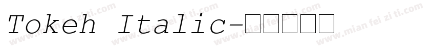 Tokeh Italic字体转换